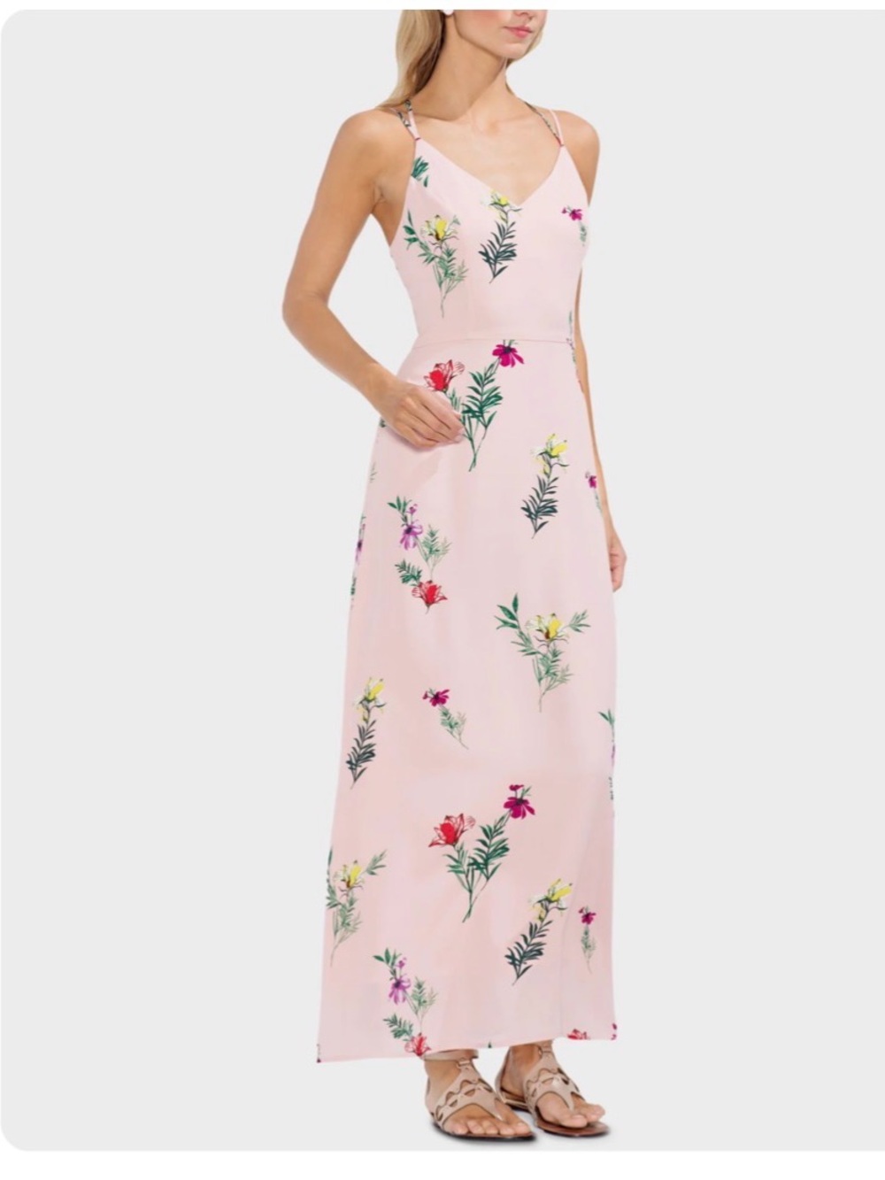 Vince Camuto - Women’s Pink Floral Maxi Dress